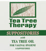 Tea Tree Therapy Vaginal Suppositories with Oil, 6 Count, White