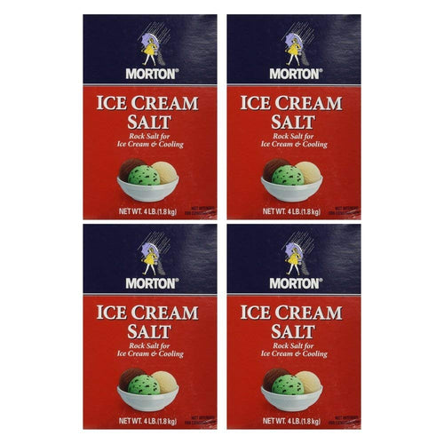 Morton Ice Cream Salt, 4 lb Box (Pack of 4)