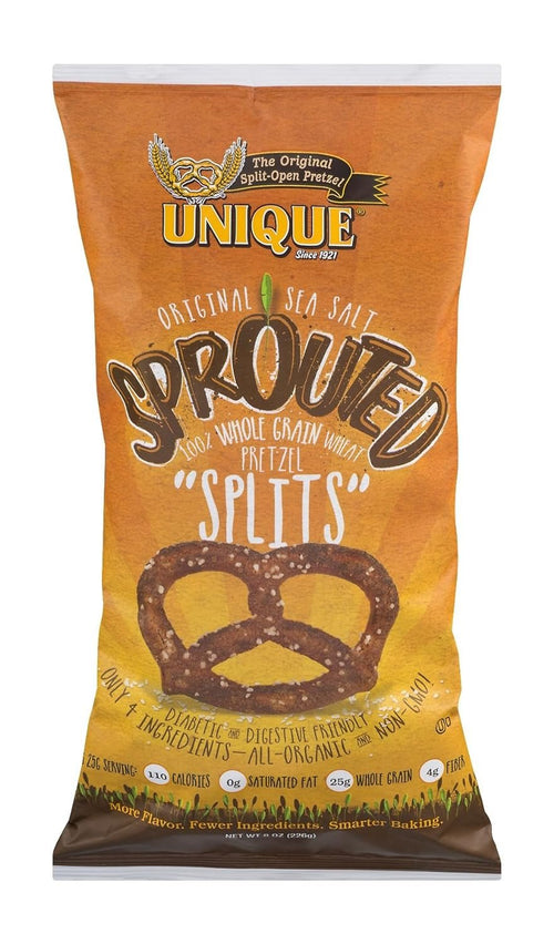 Unique Pretzels Sprouted Splits Pretzels, 8 oz