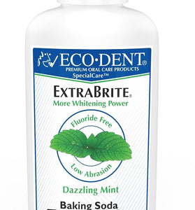 Eco-Dent ExtraBrite Baking Soda Toothpowder, Mint - Fluoride-Free Toothpaste Powder, SLS-Free Tooth Powder with Oxidizing Calcium Peroxide, Whitening Toothpaste Alternative, 2 Oz