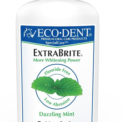 Eco-Dent ExtraBrite Baking Soda Toothpowder, Mint - Fluoride-Free Toothpaste Powder, SLS-Free Tooth Powder with Oxidizing Calcium Peroxide, Whitening Toothpaste Alternative, 2 Oz