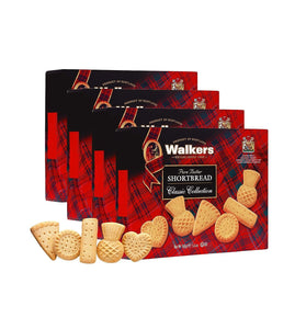 Walker's Shortbread Assorted Cookies, Pure Butter Shortbread Cookies, 5.6 Oz (Pack of 4)