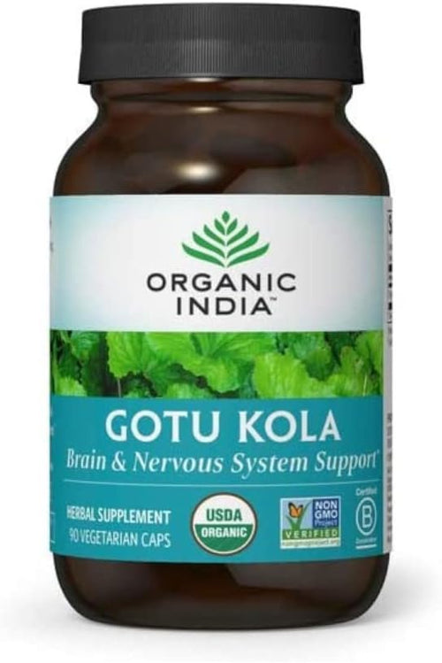 Organic India Gotu Kola Herbal Supplement, 90 Capsules
