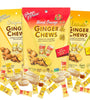 Ginger Chews Candy Variety Pack for Upset Stomach or Nausea Relief, Indivudally Wrapped Original, Lemon and Blood Orange Flavored Chewy Candies, Non GMO Sharable Snacks for Road Trips, Pack of 3