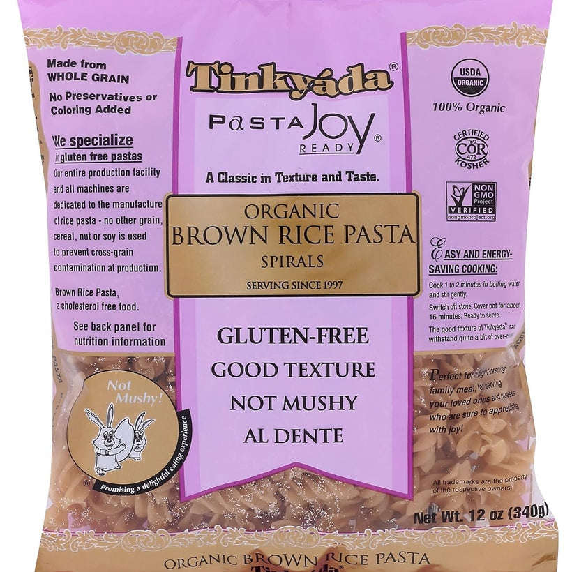 Tinkyada Gluten Free Organic Brown Rice Pasta Spirals, 12-Ounce (Pack of 6)