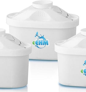 EHM SureFlow Alkaline Water Pitcher Replacement Cartridge – Healthy Drinking Water, PH 8.5-9.5, 6-Stage Filtration & Hydration System