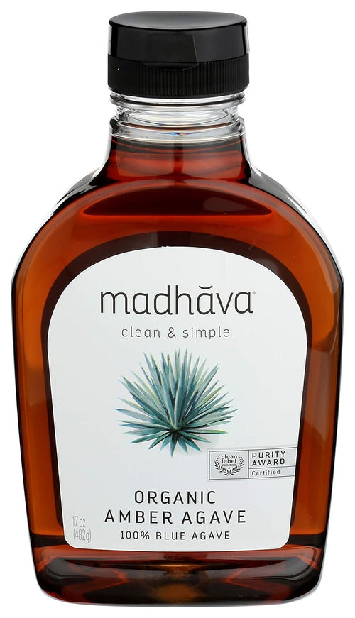 Madhava Organic Amber Agave Nectar, 17 oz