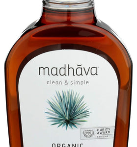Madhava Organic Agave, Bottle, 100% Pure Organic Blue Agave Nectar, amber, 1.06 Pound