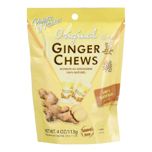 Prince of Peace Original Ginger Chews, 4 oz Bag