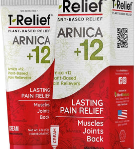 MediNatura T-Relief Natural Pain Relief with Arnica + 12 Plant-Based Pain Relievers