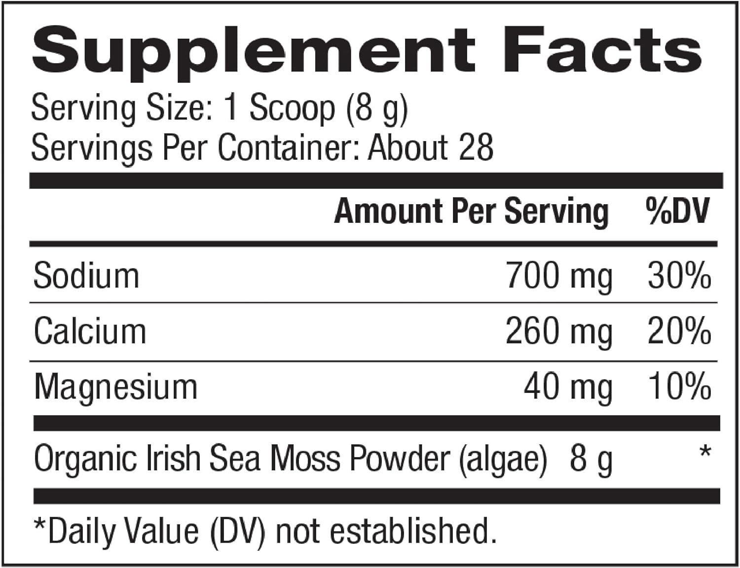 BareOrganics Irish Moss, Superfood Powder, Keto & Paleo, Vegan, Organic, 8 Ounce