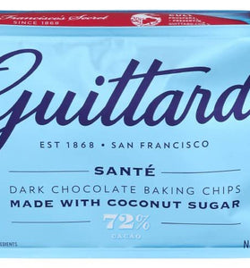 GUITTARD 72% Sante Dark Chocolate Baking Chips, 9 OZ
