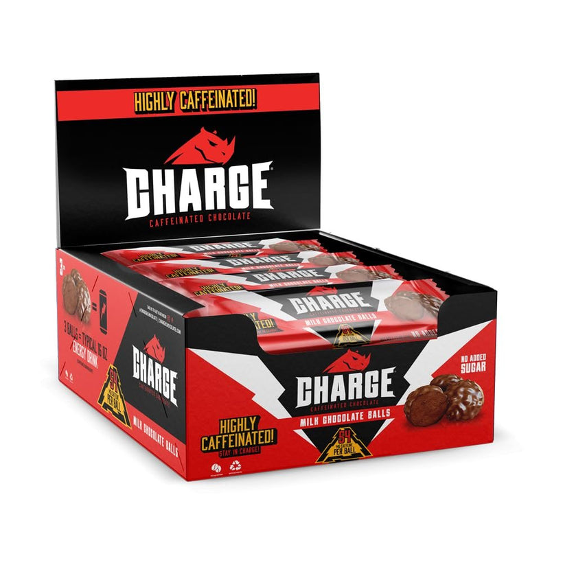 Charge Chocolate MILK CHOCOLATE 12 Packs of 3-54mg Caffeine, Zero Sugar, Vegan, Gluten-Free - by Charge Caffeinated Chocolates