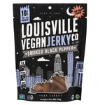 Louisville Vegan Jerky - Smoked Black Pepper, Vegetarian & Vegan-Friendly Jerky, 21 Grams of Non-GMO Soy Protein, 240 Calories Per Bag, Gluten-Free Ingredients (3 oz)