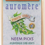 Auromere Ayurvedic Neem Toothpicks - Vegan, Natural, Non GMO, Made from Birchwood (100 Count), 2 Pack