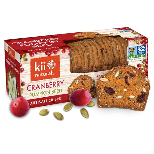 Kii Naturals Artisan Crisps, Cranberry Pumpkin Seed, 5.3 oz