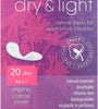 Natracare Dry & Light, Slim, Natural and Absorbent Pads with Organic Cotton Cover for Light Urinary Incontinence (6 Pack, 120 Pads Total)