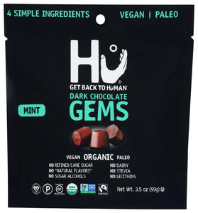 Hu Kitchen Organic Mint Dark Chocolate Gems, 3.5 OZ