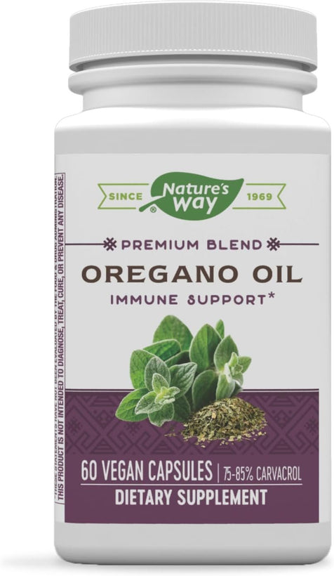 Nature's Way Oregano Oil 75-85% Carvacrol per Capsule, Vegetarian