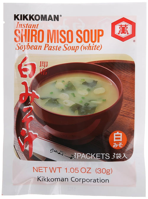 Kikkoman Instant Shiro Miso Soup, 3 Packets, 1.05 oz