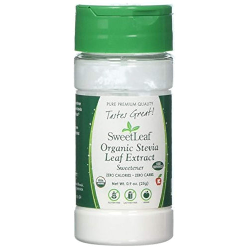 SweetLeaf Organic Pure Stevia Powder Shaker Jar, 0.9 oz