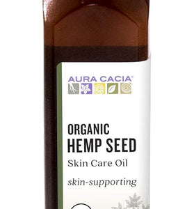 Aura Cacia Organic Hydrating Hemp Seed Skin Care Oil | 4 fl oz.
