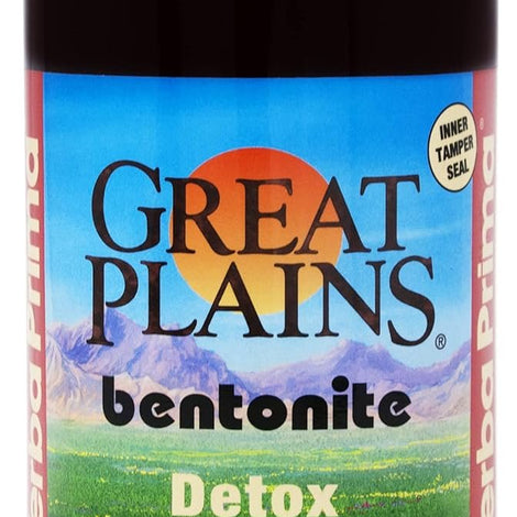 Yerba Prima Great Plains Bentonite - 32 oz - Natural Internal Liquid Clay Cleansing Supplement - BPA-Free Plastic Bottle