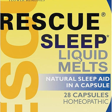 Bach RESCUE SLEEP Liquid Melts, Natural Orange Vanilla Flavor, Natural Sleep Aid, Stress Relief, Homeopathic Flower Essence, Free of Melatonin, Gluten & Sugar, Non-alcohol, Non-Narcotic, 28ct.
