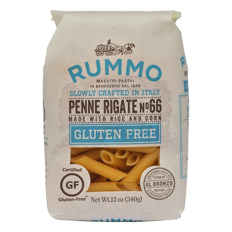 Rummo Italian Pasta GF Penne Rigate No.66, Always Al Dente, Certified Gluten-Free (12 Ounce Package)