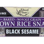Edward & Sons, Brown Rice Snaps, Black Sesame Flavor, Organic, 3.5 oz
