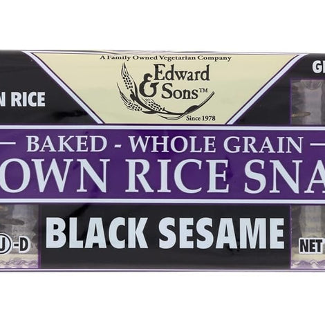 Edward & Sons, Brown Rice Snaps, Black Sesame Flavor, Organic, 3.5 oz