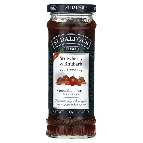 St. Dalfour Strawberry & Rhubarb Fruit Spread, 10 oz