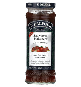 ST DALFOUR Strawberry & Rhubarb Fruit Spread, 10 OZ