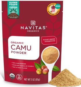 Navitas Organics Camu Camu Powder, 3 oz. Bag — Organic, Non-GMO, Gluten-Free