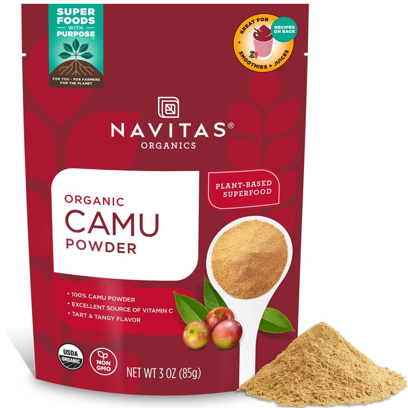 Navitas Organics Camu Camu Powder, 3 oz. Bag — Organic, Non-GMO, Gluten-Free