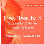 Reserveage Beauty, Tres Beauty 3, Beauty Supplement for Hair Growth, Skin Care and Nail Care, Collagen Supplement with Keratin and Biotin, Gluten Free, 90 Capsules (30 Servings)