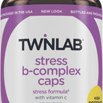 Twinlab Stress B-Complex Caps - Energy Support Supplement with Vitamin B12 and B6