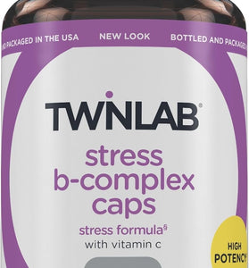 Twinlab Stress B-Complex Caps - Energy Support Supplement with Vitamin B12 and B6