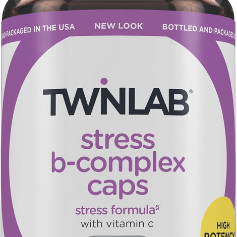 Twinlab Stress B-Complex Caps - Energy Support Supplement with Vitamin B12 and B6