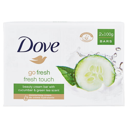 Dove Go Fresh Fresh Touch Beauty Cream Bar, Cucumber & Green Tea, 3.52 oz (Pack of 2)