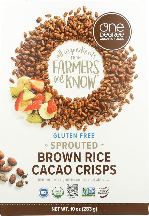 One Degree Organics Sprouted Brown Rice Cacao Crisps Cereal, 10 oz