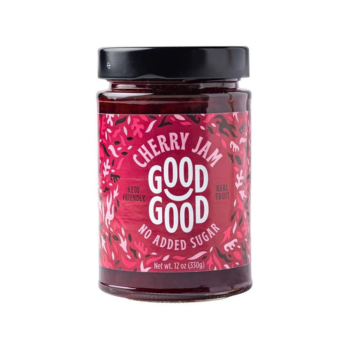Good Good Cherry Jam, No Added Sugar, 12 oz