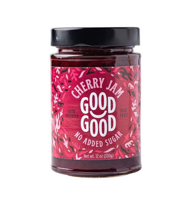 GOOD GOOD No Added Sugar Cherry Jam - Keto Friendly Jelly - Low Carb, Low-Calorie and Vegan - Diabetic Friendly - 12oz / 330g (Pack of 1)