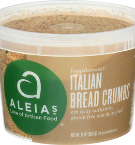 ALEIAS GLUTEN FREE BAKERY Italian Bread Crumbs, 13 OZ