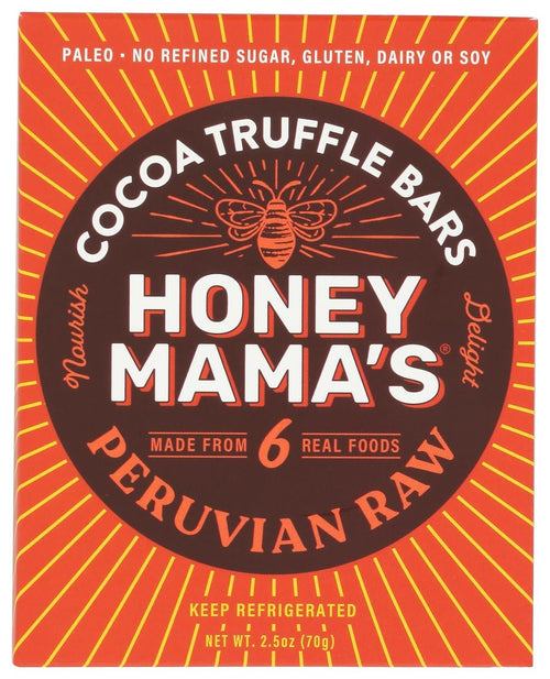 Honey Mama's Peruvian Raw Cocoa Truffle Bar, 2.5 oz