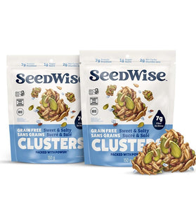 Grain free Granola Sweet and Salty Clusters Low Carb Keto Snack Bundle, Gluten Free Nut & Seed Mix for Healthy Snacking, Shareable Resealable Bulk Bag, Pack of 3