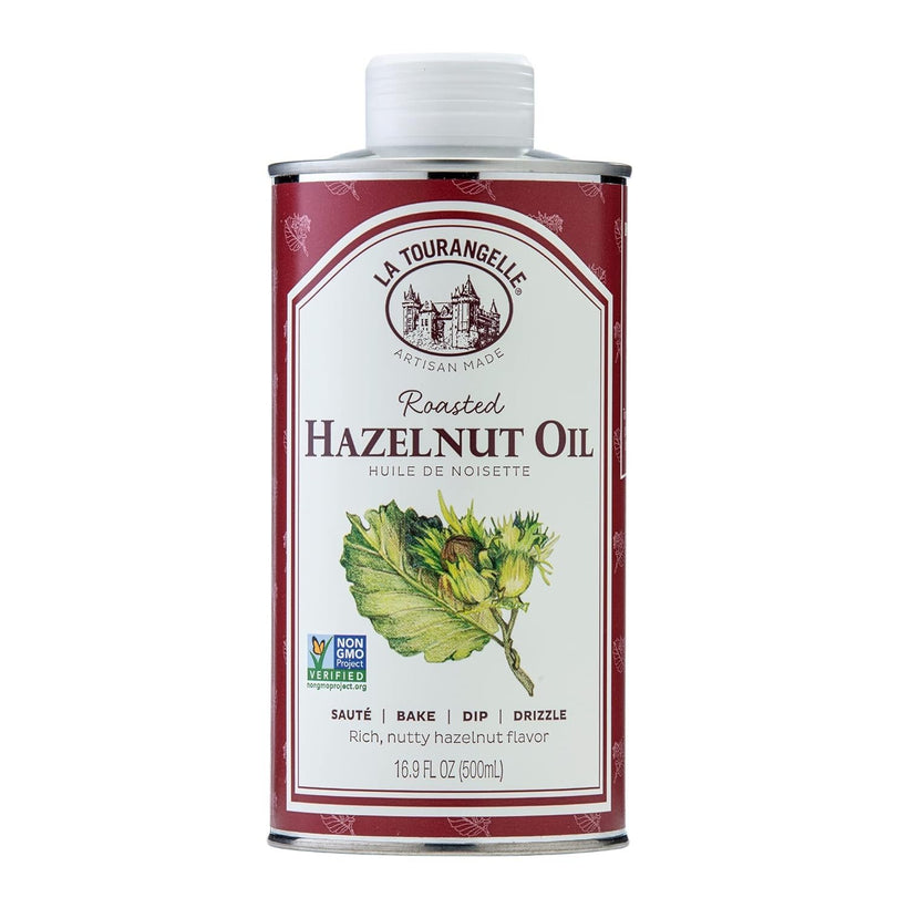 La Tourangelle Roasted Hazelnut Oil, High-Oleic Oil Great for Baking, Stir-Frying, and Vinaigrettes, 16.9 Fl Oz