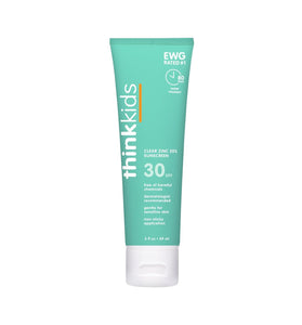 THINKBABY Kids Clear Zinc Sunscreen SPF 30, 3 FZ