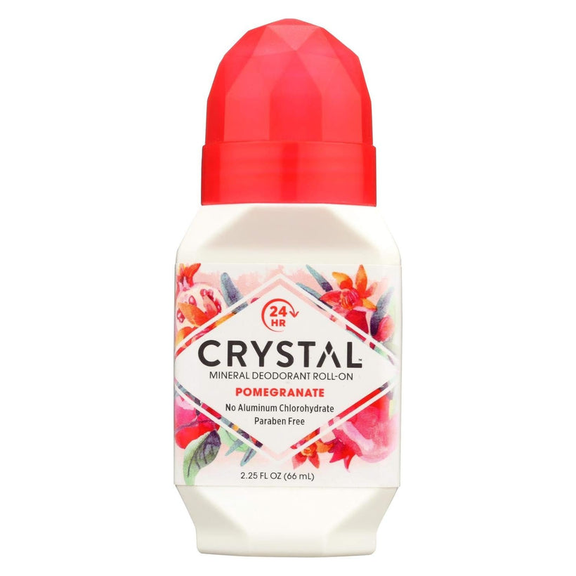 Crystal Essence Mineral Deodorant Roll-On, Pomegranate 2.25 oz
