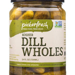 Pickerfresh Kosher Dill Wholes - Whole Dill Pickles - Simple Ingredients - Non-GMO, No Artificial Color & No Preservatives